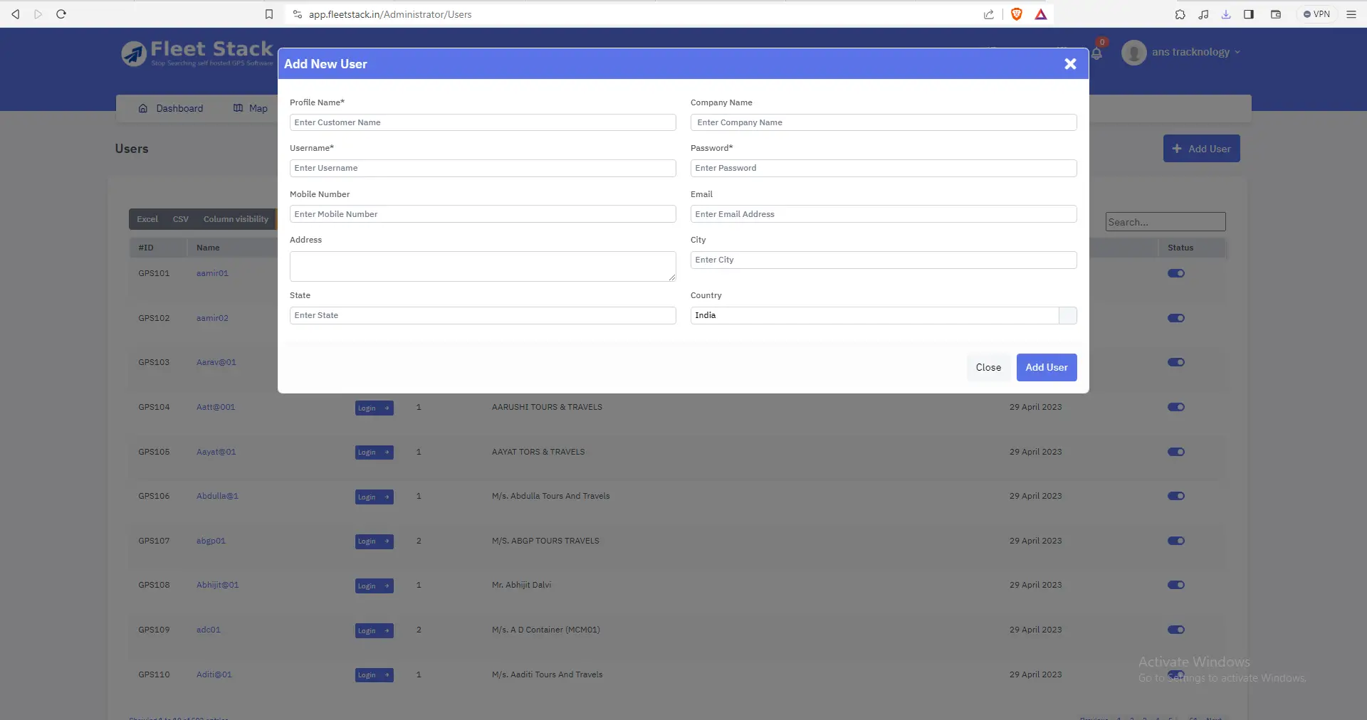 gps tracking software cloud